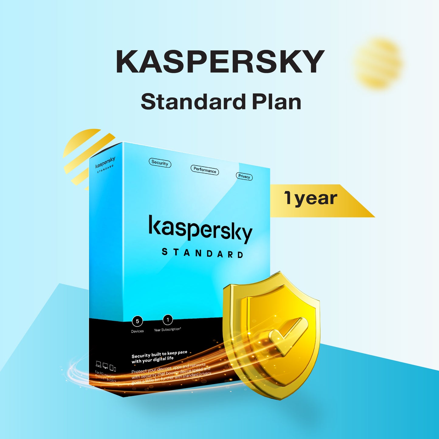 بطاقة اشتراك كاسبرسكاي 12 شهرا | Standard Plan
